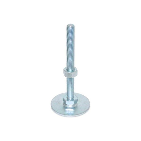 Leveling Foot - Threaded - 1575 Lbs. Capacity - 1.57" Base Dia. - J.W. Winco 40-40-3/8X16-125-A0-SK